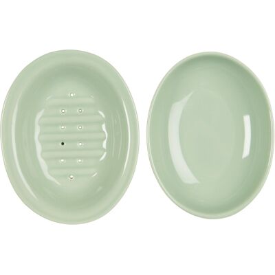 Mydelniczka Ceramiczna Dwuczęściowa Light Green Ib Laursen Mydelniczka Ceramiczna Dwuczęściowa Light Green Ib Laursen