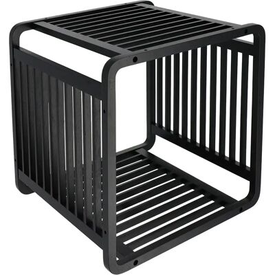 TENDANCE Półka Modułowa Cube 33x33x33 Cm Czarna Bambusowa Do Kuchni I Łazienki TENDANCE Półka Modułowa Cube 33x33x33 Cm Czarna Bambusowa Do Kuchni I Łazienki