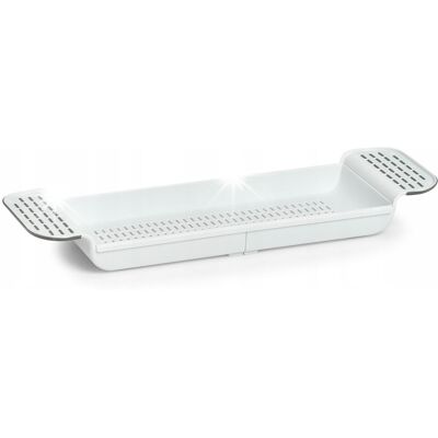 Zeller PÓŁKA NA WANNĘ ŁAZIENKOWA PLASTIKOWA REGULOWANA 55-78CM BIAŁA Zeller PÓŁKA NA WANNĘ ŁAZIENKOWA PLASTIKOWA REGULOWANA 55-78CM BIAŁA