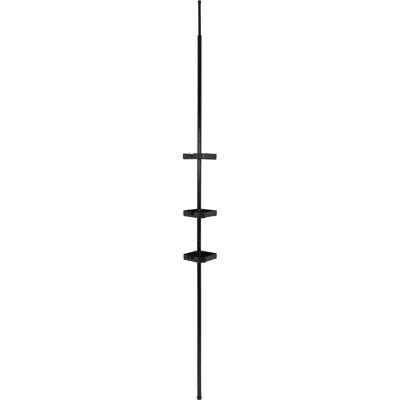 TENDANCE Półka Teleskopowa Do Łazienki Mono Czarna 121-250cm TENDANCE Półka Teleskopowa Do Łazienki Mono Czarna 121-250cm