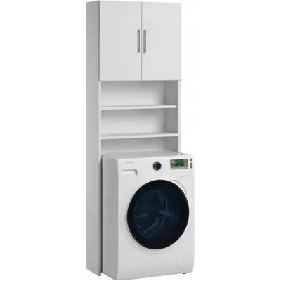 Trend Home Regał Łazienkowy Nad Pralkę 190 Cm Szafka Łazienkowa Biały Mat Trend Home Regał Łazienkowy Nad Pralkę 190 Cm Szafka Łazienkowa Biały Mat