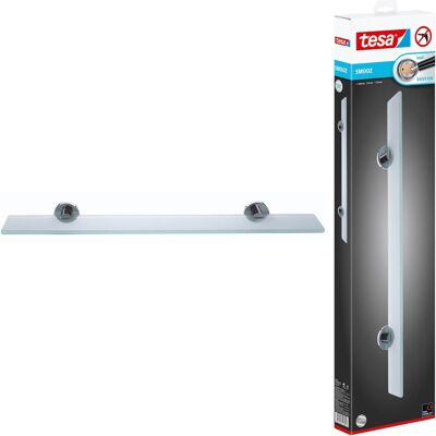 Samoprzylepna Półka Szklana Tesa Smooz, Chrom Metal, 50x600x120 Mm Samoprzylepna Półka Szklana Tesa Smooz, Chrom Metal, 50x600x120 Mm