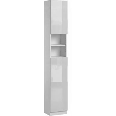 Trend Home Słupek Łazienkowy Szafka Bezuchwytowa Tip On 190 Cm Biała Biały Połysk Trend Home Słupek Łazienkowy Szafka Bezuchwytowa Tip On 190 Cm Biała Biały Połysk