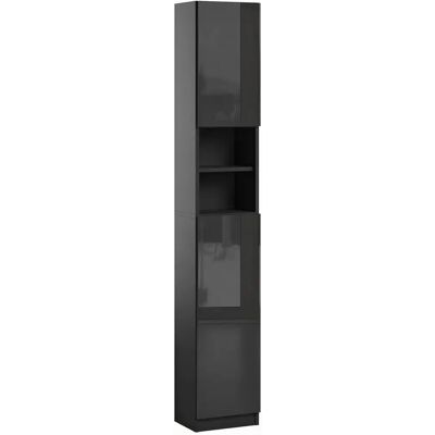 Trend Home Słupek Łazienkowy Szafka Bezuchwytowa Tip On 190 Cm Czarna Czarny Połysk Trend Home Słupek Łazienkowy Szafka Bezuchwytowa Tip On 190 Cm Czarna Czarny Połysk
