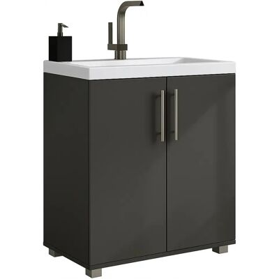 Trend Home Szafka Pod Umywalkę Szara Łazienkowa Stojąca 80 X 60 X 39 Cm Antracyt Trend Home Szafka Pod Umywalkę Szara Łazienkowa Stojąca 80 X 60 X 39 Cm Antracyt