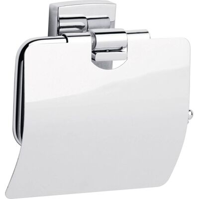Uchwyt Na Papier Toaletowy Z Pokrywką Chromowany Do Klejenia Tesa Uchwyt Na Papier Toaletowy Z Pokrywką Chromowany Do Klejenia Tesa
