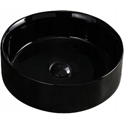 Hydrosan UMYWALKA NABLATOWA CERAMICZNA OKRĄGŁA LAVA CZARNY POŁYSK 36x12 CM NA BLAT Hydrosan UMYWALKA NABLATOWA CERAMICZNA OKRĄGŁA LAVA CZARNY POŁYSK 36x12 CM NA BLAT