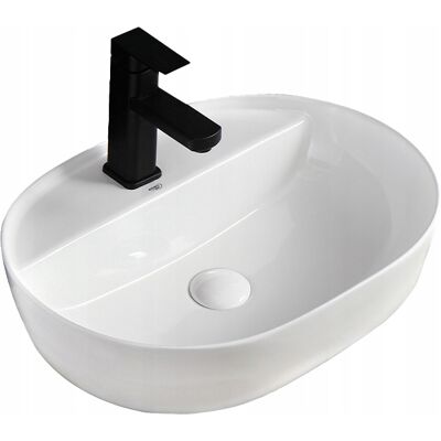 Hydrosan Umywalka Nablatowa Ceramiczna Owalna Emi-Wh-605 Biała Połysk 60x40 Na Blat Hydrosan Umywalka Nablatowa Ceramiczna Owalna Emi-Wh-605 Biała Połysk 60x40 Na Blat