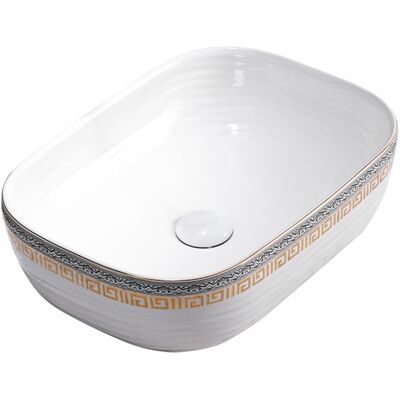 Hydrosan Umywalka Nablatowa Ceramiczna Prostokątna Milo Biały Połysk 45x32 Na Blat Hydrosan Umywalka Nablatowa Ceramiczna Prostokątna Milo Biały Połysk 45x32 Na Blat