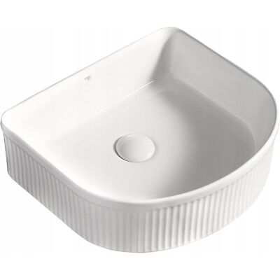 Hydrosan UMYWALKA NABLATOWA CERAMICZNA RYFLOWANA FINO BIAŁY POŁYSK 40x35 CM NA BLAT Hydrosan UMYWALKA NABLATOWA CERAMICZNA RYFLOWANA FINO BIAŁY POŁYSK 40x35 CM NA BLAT
