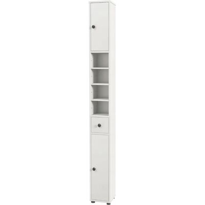 COSTWAY Wąska szafka łazienkowa z regulowanymi półkami Szafka do łazienki COSTWAY Wąska szafka łazienkowa z regulowanymi półkami Szafka do łazienki