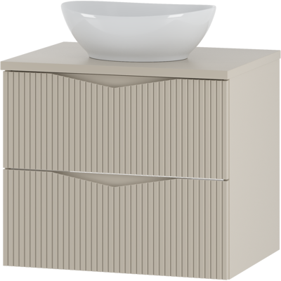 Inny producent Zestaw Do Łazienki 60cm Szafka Z Blatem Umywalka Ryflowane Fronty Beż Piaskowy Cleo Inny producent Zestaw Do Łazienki 60cm Szafka Z Blatem Umywalka Ryflowane Fronty Beż Piaskowy Cleo