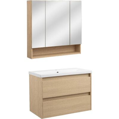 Astor Zestaw Do Łazienki 80cm Szafka Z Umywalką Szafka Z Lustrem Ryflowane Fronty Aria Astor Zestaw Do Łazienki 80cm Szafka Z Umywalką Szafka Z Lustrem Ryflowane Fronty Aria