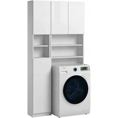 Trend Home Zestaw Łazienkowy Regał Szafka Bezuchwytowa 190 Cm Biały Mat Push To Open Trend Home Zestaw Łazienkowy Regał Szafka Bezuchwytowa 190 Cm Biały Mat Push To Open