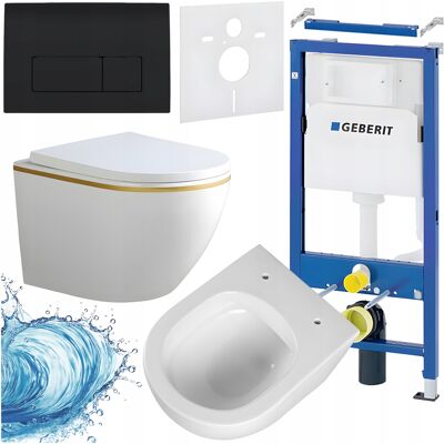 Hydrosan Zestaw Podtynkowy Wc Stelaż Miska Peak-Wh-Gl-Rim-02 Przycisk Czarny Połysk Hydrosan Zestaw Podtynkowy Wc Stelaż Miska Peak-Wh-Gl-Rim-02 Przycisk Czarny Połysk