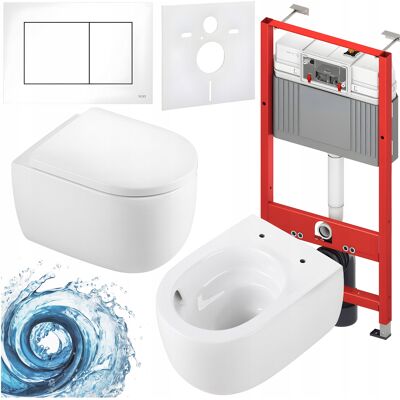 Hydrosan Zestaw Podtynkowy Wc Stelaż Tece Miska Lake-Wh-Tr-02 Przycisks Biały Połysk Hydrosan Zestaw Podtynkowy Wc Stelaż Tece Miska Lake-Wh-Tr-02 Przycisks Biały Połysk