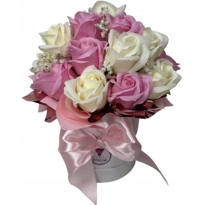 nieznany producent ZESTAW PREZENTOWY BOX RÓŻE DZIEŃ MAMY KOBIET ŚLUB URODZINY 18 BABY SHOWER nieznany producent ZESTAW PREZENTOWY BOX RÓŻE DZIEŃ MAMY KOBIET ŚLUB URODZINY 18 BABY SHOWER