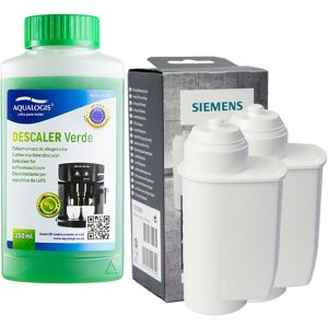 Aqualogis Zestaw Siemens, Filtr INTENZA TZ70003 2 szt, Odkamieniacz Verde 250ml Aqualogis Zestaw Siemens, Filtr INTENZA TZ70003 2 szt, Odkamieniacz Verde 250ml