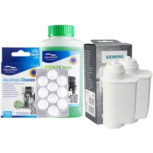 Aqualogis Zestaw Siemens, Filtr INTENZA TZ70003 2 szt, Odkamieniacz Verde 250ml, Tabletki Cleaneo 10 szt. Aqualogis Zestaw Siemens, Filtr INTENZA TZ70003 2 szt, Odkamieniacz Verde 250ml, Tabletki Cleaneo 10 szt.