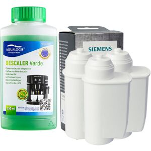 Aqualogis Zestaw Siemens, Filtr INTENZA TZ70003 3 szt, Odkamieniacz Verde 250ml Aqualogis Zestaw Siemens, Filtr INTENZA TZ70003 3 szt, Odkamieniacz Verde 250ml