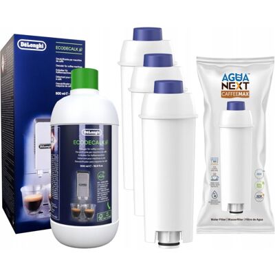 3x Agua Next Filtr Do Ekspresu Delonghi + Oryginalny Odkamieniacz Delonghi 3x Agua Next Filtr Do Ekspresu Delonghi + Oryginalny Odkamieniacz Delonghi