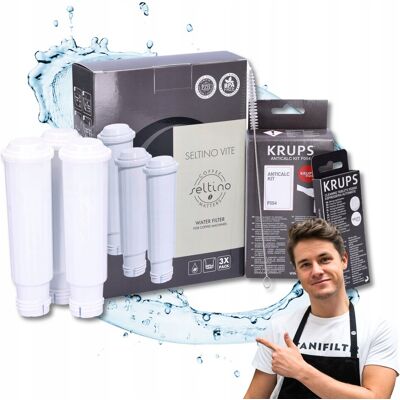 Inny producent 3x Zamiennik Filtra Wody Do Ekspresów Krups I Odkamieniacz Tabletki Szczota Inny producent 3x Zamiennik Filtra Wody Do Ekspresów Krups I Odkamieniacz Tabletki Szczota