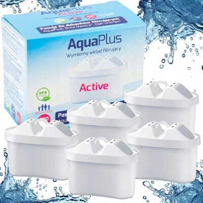 5x Filtry wody wkłady filtrujące do dzbanka Aquaphor AquaPlus Active 5x Filtry wody wkłady filtrujące do dzbanka Aquaphor AquaPlus Active