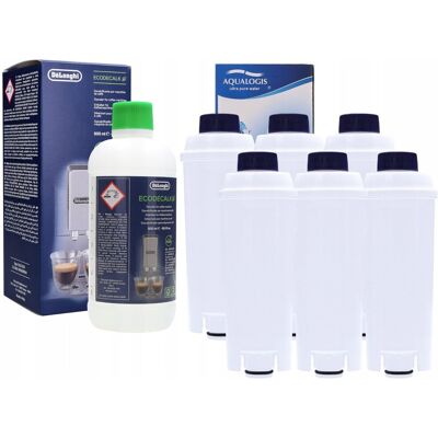 Aqualogis 6x filtr do ekspresu Delonghi Eletta + odkamieniacz do ekspresu Delonghi Aqualogis 6x filtr do ekspresu Delonghi Eletta + odkamieniacz do ekspresu Delonghi