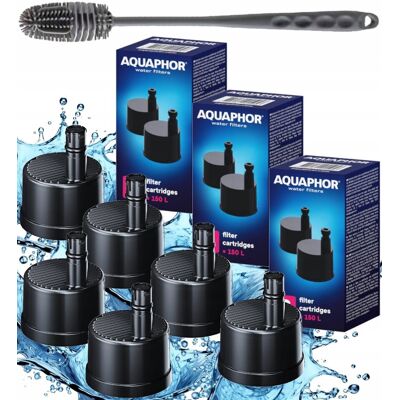 6x Wkład Filtr do wody do butelki AQUAPHOR CITY + szczoteczka 6x Wkład Filtr do wody do butelki AQUAPHOR CITY + szczoteczka