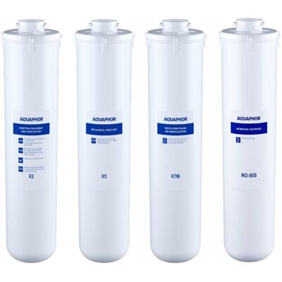 Aquaphor Morion filtry wymienne K2, K5, K7M, RO50S, 3 wkłady + membrana Aquaphor Morion filtry wymienne K2, K5, K7M, RO50S, 3 wkłady + membrana