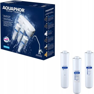 Podzlewozmywakowy filtr do wody Aquaphor Kryształ A + komplet wkładów Podzlewozmywakowy filtr do wody Aquaphor Kryształ A + komplet wkładów