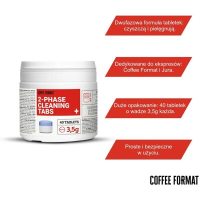 Inny producent Tabletki Do Czyszczenia Ekspresu 2-Phase Cleaning Tabs+ 40x3,5g Coffee Format Inny producent Tabletki Do Czyszczenia Ekspresu 2-Phase Cleaning Tabs+ 40x3,5g Coffee Format