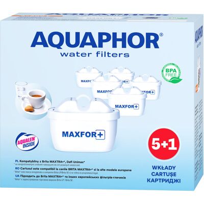 Wkłady filtrujące Aquaphor B100-25 Maxfor+ zestaw 5+1 Wkłady filtrujące Aquaphor B100-25 Maxfor+ zestaw 5+1