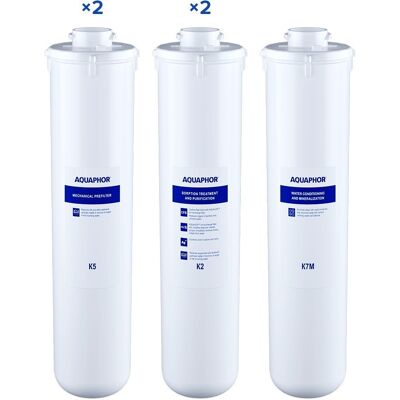 Aquaphor Zestaw 5 wkładów do RO-101S Morion K5 x 2, K2 x 2, K7M Aquaphor Zestaw 5 wkładów do RO-101S Morion K5 x 2, K2 x 2, K7M