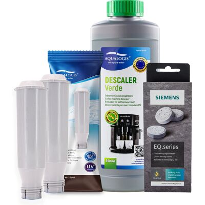 Zestaw Bosch - AL-TES46 2szt, Odkamieniacz Aqualogis Verde 500ml, Siemens TZ80001 Tabletki Czyszczące Zestaw Bosch - AL-TES46 2szt, Odkamieniacz Aqualogis Verde 500ml, Siemens TZ80001 Tabletki Czyszczące