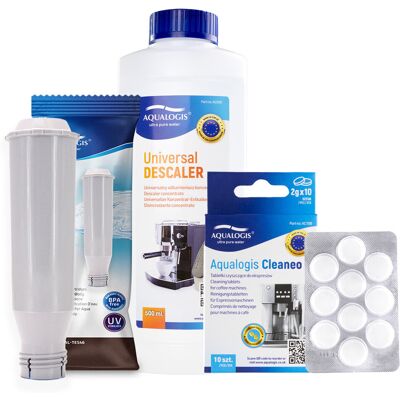 Zestaw Bosch - AL-Tes46, Uniwersalny Odkamieniacz 500ml, Tabletki Czyszczęce Aqualogis Cleaneo Zestaw Bosch - AL-Tes46, Uniwersalny Odkamieniacz 500ml, Tabletki Czyszczęce Aqualogis Cleaneo