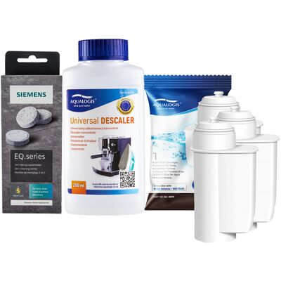 Aqualogis Zestaw Bosch - Filtr Al-Inte 3szt, Uniwersalny Odkamieniacz 250ml, Siemens TZ80001 Tabletki Czyszczące Aqualogis Zestaw Bosch - Filtr Al-Inte 3szt, Uniwersalny Odkamieniacz 250ml, Siemens TZ80001 Tabletki Czyszczące