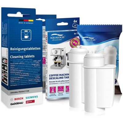 Zestaw Bosch, Filtr Aqualogis Al-Inte 2Szt, Tabletki Czyszczęce Siemens Tz80001, Decalc 6Szt Zestaw Bosch, Filtr Aqualogis Al-Inte 2Szt, Tabletki Czyszczęce Siemens Tz80001, Decalc 6Szt