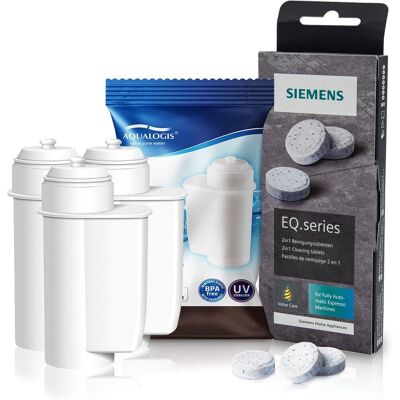 Zestaw Bosch, Filtr Aqualogis Al-Inte 3Szt, Tabletki Czyszczęce Siemens Tz80001 Zestaw Bosch, Filtr Aqualogis Al-Inte 3Szt, Tabletki Czyszczęce Siemens Tz80001