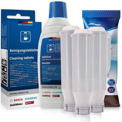 Zestaw Bosch, Filtr Aqualogis Al-Tes46 3 Szt, Tabletki Czyszczęce Siemens Tz80001,Odkamieniacz Bosch 311968 500Ml Zestaw Bosch, Filtr Aqualogis Al-Tes46 3 Szt, Tabletki Czyszczęce Siemens Tz80001,Odkamieniacz Bosch 311968 500Ml