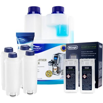 Aqualogis Zestaw Delonghi - AL-S002 4szt, Latteo 500ml, Delonghi EcoDecalk 5513296021 Odkamieniacz 2 x 100ml Aqualogis Zestaw Delonghi - AL-S002 4szt, Latteo 500ml, Delonghi EcoDecalk 5513296021 Odkamieniacz 2 x 100ml