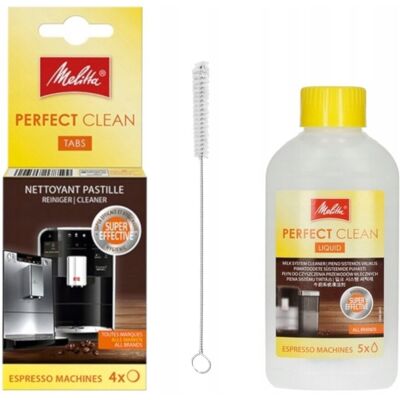 Melitta Zestaw Do Czyszczenia Ekspresu Tabletki + Płyn Do Systemu Mleka + Czyścik Melitta Zestaw Do Czyszczenia Ekspresu Tabletki + Płyn Do Systemu Mleka + Czyścik