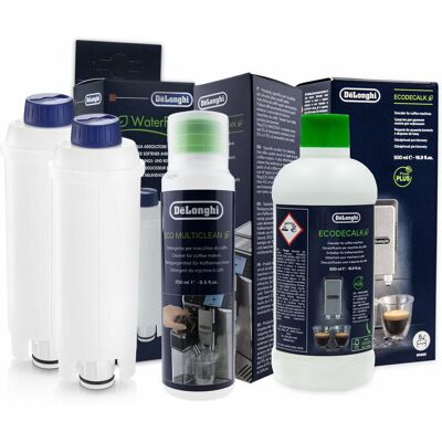 Aqualogis Zestaw Do Delonghi, Filtr DLSC002 2 szt, Płyn SER3013 250 ml, Delonghi EcoDecalk 500ml Aqualogis Zestaw Do Delonghi, Filtr DLSC002 2 szt, Płyn SER3013 250 ml, Delonghi EcoDecalk 500ml