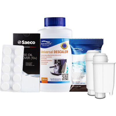 Zestaw do Ekspresów Philips Filtr AL-Inte+ 2 szt, Tabletki Odtłuszczające CA6704 10szt, Odkamieniacz Uniwersalny Aqualogis 250ml Zestaw do Ekspresów Philips Filtr AL-Inte+ 2 szt, Tabletki Odtłuszczające CA6704 10szt, Odkamieniacz Uniwersalny Aqualogis 250ml