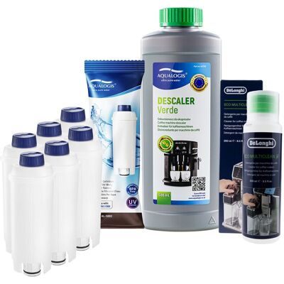Zestaw Do Ekspresu Delonghi - Filtr Aqualogis AL-S002 6szt. + Odkamieniacz Aqualogis Verde 500ml + Delonghi MultiClean DLSC550 Zestaw Do Ekspresu Delonghi - Filtr Aqualogis AL-S002 6szt. + Odkamieniacz Aqualogis Verde 500ml + Delonghi MultiClean DLSC550