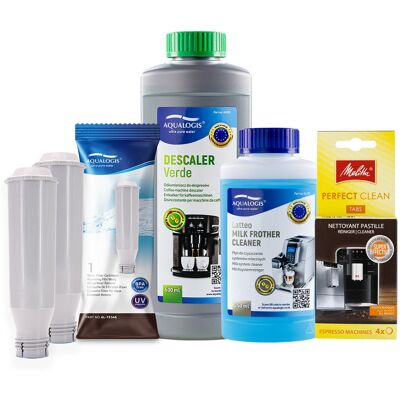Aqualogis Zestaw do Ekspresu Melitta Filtr AL-TES46 2szt, Latteo 250ml, Tabletki czyszczące Melitta Perfect Clean 4szt, Verde 500ml Aqualogis Zestaw do Ekspresu Melitta Filtr AL-TES46 2szt, Latteo 250ml, Tabletki czyszczące Melitta Perfect Clean 4szt, Verde 500ml