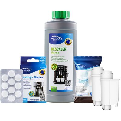 Zestaw do Ekspresu Philips Saeco Filtr AL-Inte+ 2szt, Verde 500ml, Aqualogis Cleaneo 10szt Zestaw do Ekspresu Philips Saeco Filtr AL-Inte+ 2szt, Verde 500ml, Aqualogis Cleaneo 10szt
