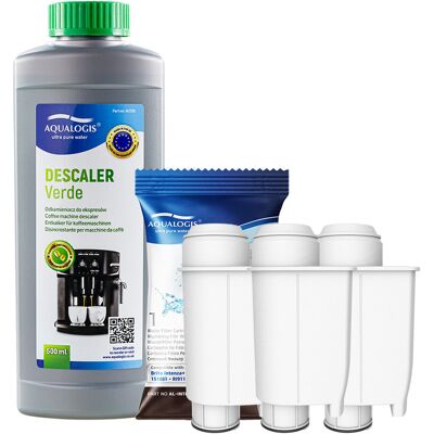 Aqualogis Zestaw do Ekspresu Philips Saeco Filtr AL-Inte+ 3szt, Verde 500ml Aqualogis Zestaw do Ekspresu Philips Saeco Filtr AL-Inte+ 3szt, Verde 500ml