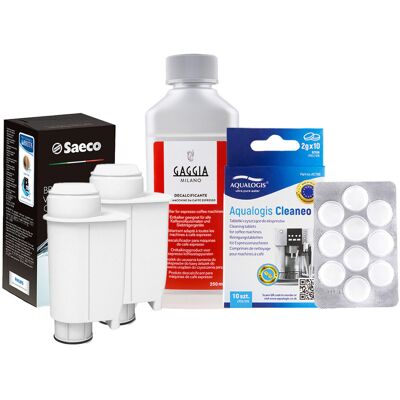 Aqualogis Zestaw Do Saeco Philips, Intenza+ 2 szt, Odkamieniacz CA6700/00 250ml, Tabletki Czyszczące Cleaneo 10 szt. Aqualogis Zestaw Do Saeco Philips, Intenza+ 2 szt, Odkamieniacz CA6700/00 250ml, Tabletki Czyszczące Cleaneo 10 szt.