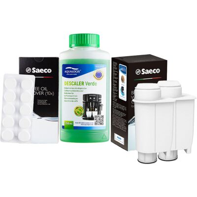 Aqualogis Zestaw Do Saeco Philips, Intenza+ 2 szt, Tabletki Czyszczące CA6704/60, Odkamieniacz Verde 250ml Aqualogis Zestaw Do Saeco Philips, Intenza+ 2 szt, Tabletki Czyszczące CA6704/60, Odkamieniacz Verde 250ml